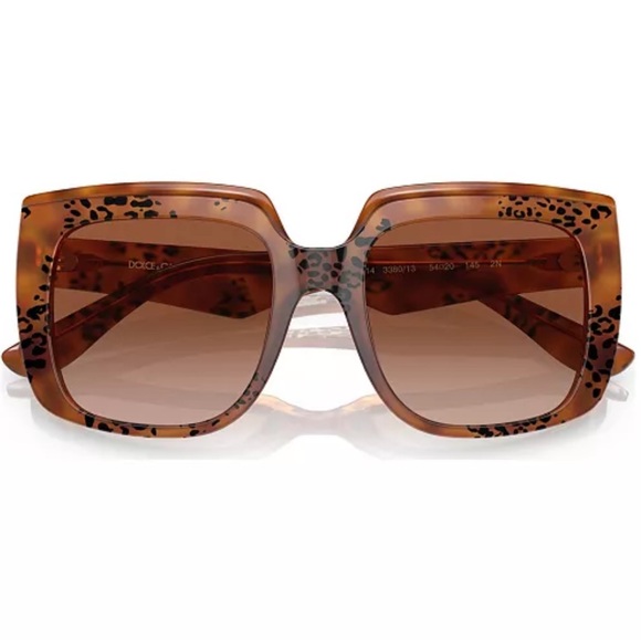 NEW Dolce & Gabbana Women's 54mm Havana Leo Sunglasses DG4414 - Picture 2 of 13